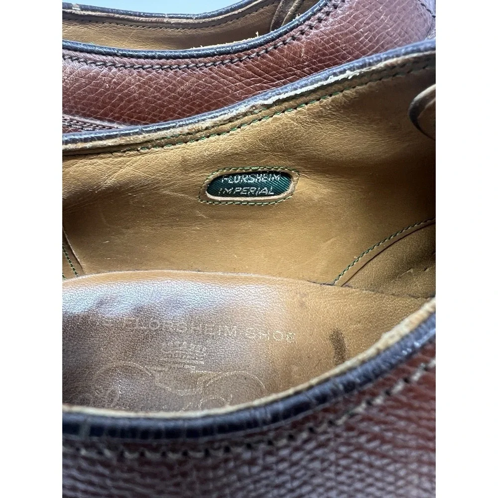 Florsheim Imperial quality V-Cleat Split Toe Pebbled Brown 7 E‎